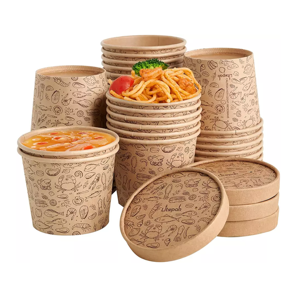 Disposable Container Waterproof Custom Logo Eco Friendly Hot Food Soup Paper Bowl - Fastfoodpak