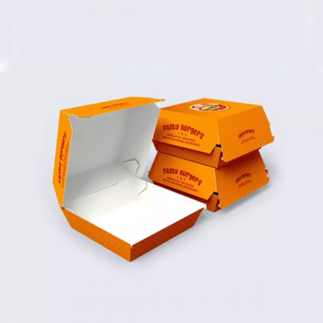 Custom Disposable Food Grade Cardboard Hamburger Packaging Paper Burge –  Fastfoodpak