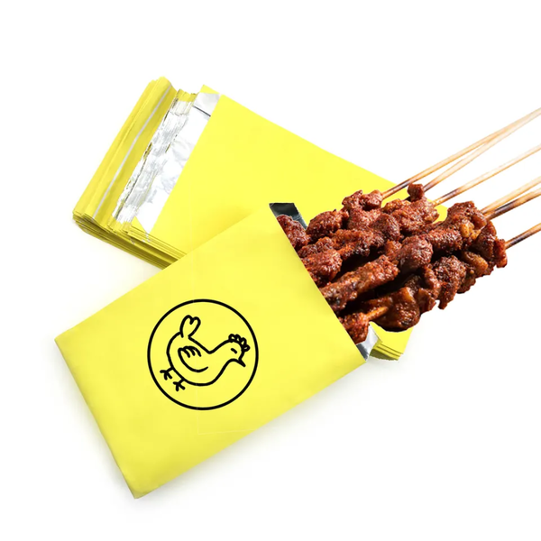 Disposable Hot Food Packing Bags Burger Sandwich Street Snacks Hot Dog Wrappers Takeout Paper Bag With Foil - Fastfoodpak