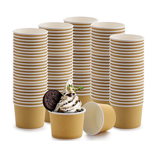 Factory Supply Attractive Price Disposable 8 Oz Cream Cup Sizes Ice Cream Paper Cup - Fastfoodpak