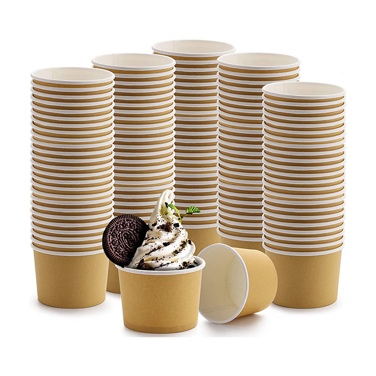Prix ​​attrayant d'approvisionnement d'usine jetable 8 oz crème tasse de crème glacée de tailles de tasse de papier