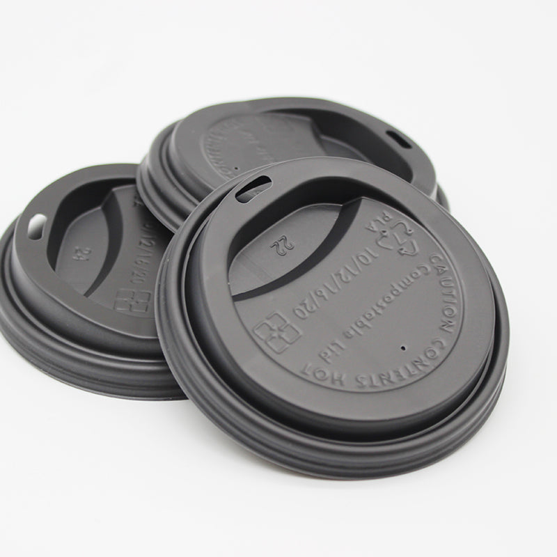 Eco-friendly Paper Coffee Cup CPLA/PLA Lids Disposable Plastic Cup Cover