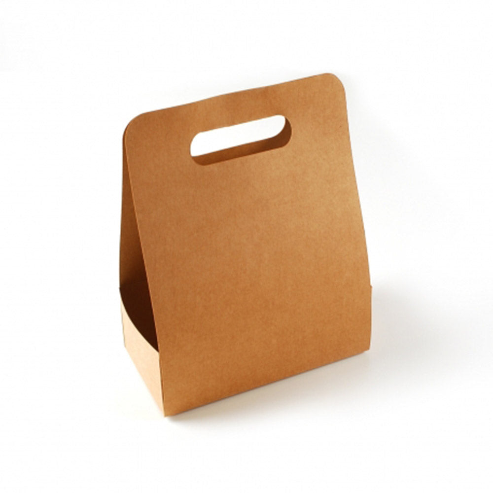 Boîte à emporter d'emballage alimentaire en papier kraft avec logo personnalisé pour boissons au café