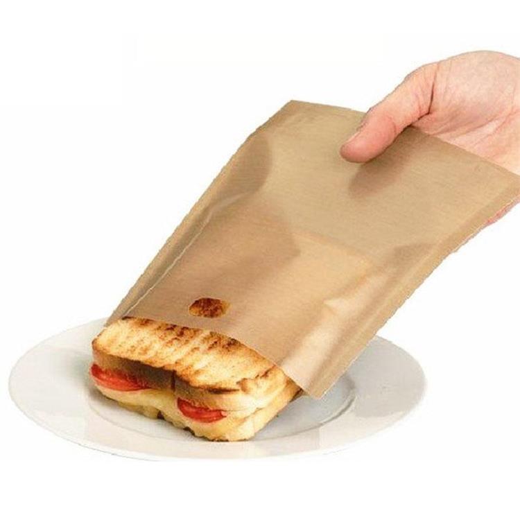 Sac d'emballage de pain de papier kraft de baguette de toast de beignet de matériel de cire résistant aux graisses biodégradable
