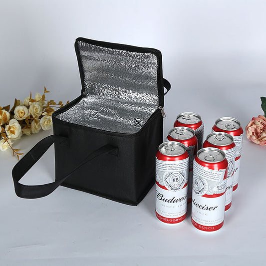 Bolso enfriador de latas con aislamiento personalizado, bolso enfriador de alimentos para picnic al aire libre no tejido