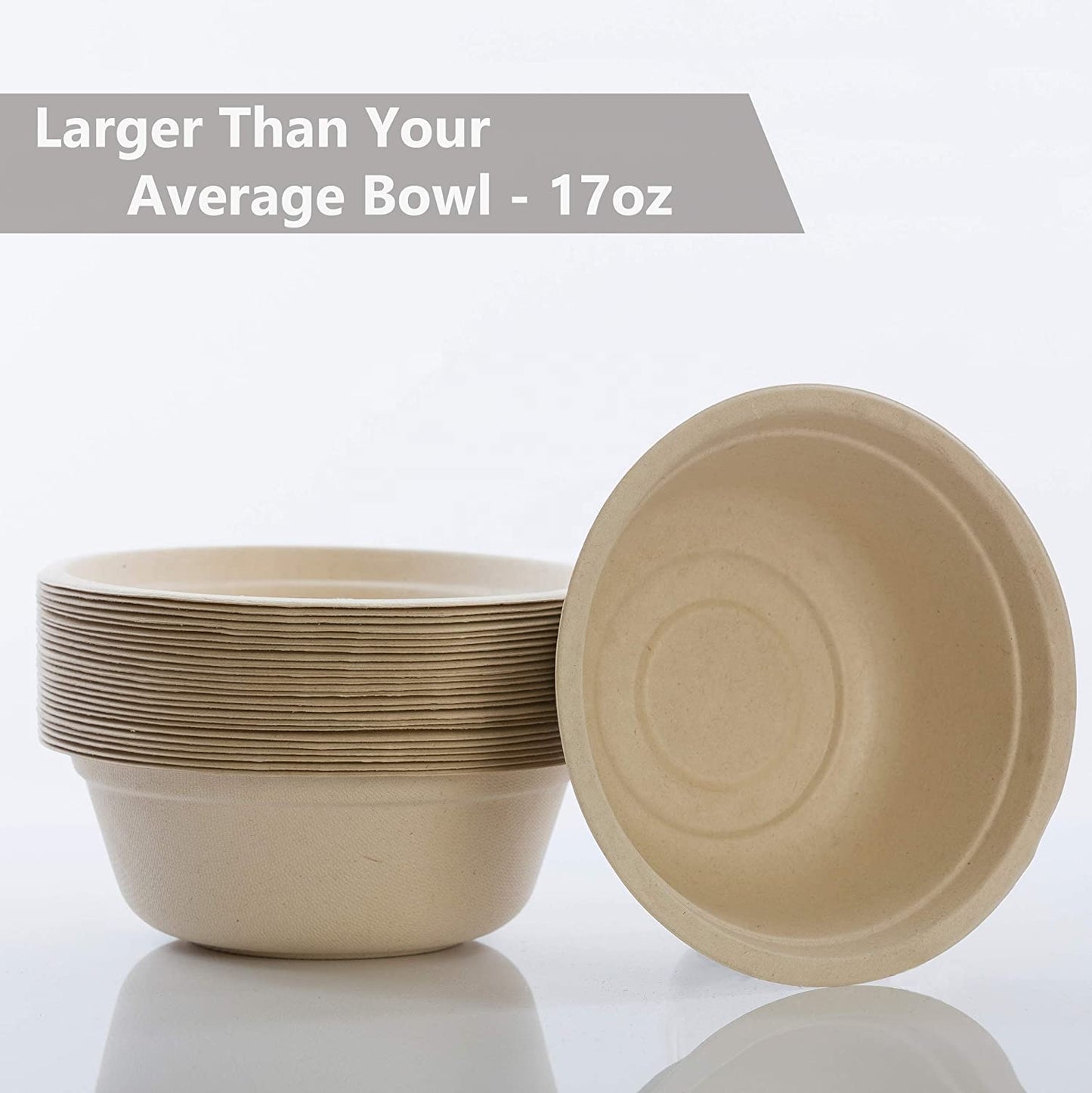 Custom Disposable Paper Pulp Container Lunch Bowls Heating Takeaway Lunch Bowls