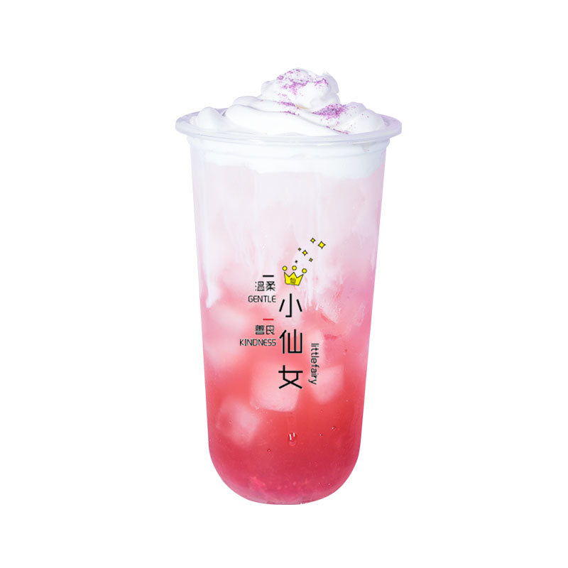Vasos de plástico desechables de PP para bebidas frías transparentes con logotipo de impresión personalizada con tapas