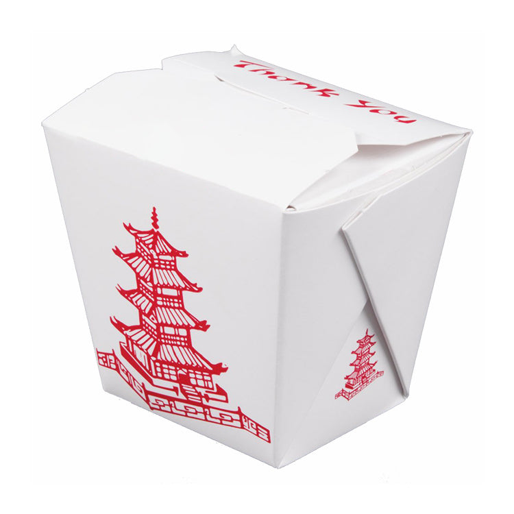 Boîte de nouilles en papier Kraft contenant des aliments chinois à emporter pour Restaurant jetable personnalisé avec poignée