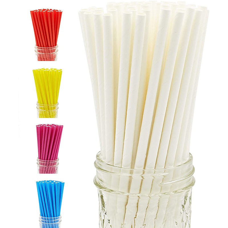 Disposable Biodegradable Flat Paper Packaging Straw For Drinking