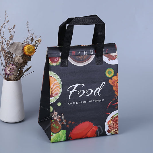 Wholesale Customized Printing Nonwoven Thermal Bag Portable Eco Small Cooler Bag with Logo