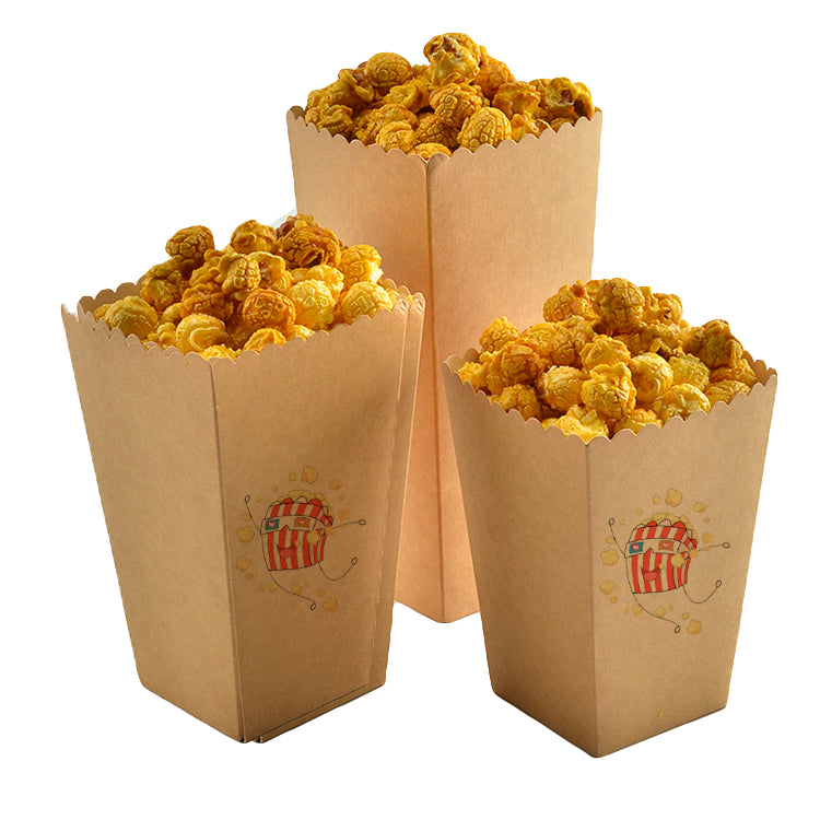 Prix ​​bon marché d'usine de logo personnalisé Bbiodegradable Kraft Paper Popcorn Box Seaux de popcorn
