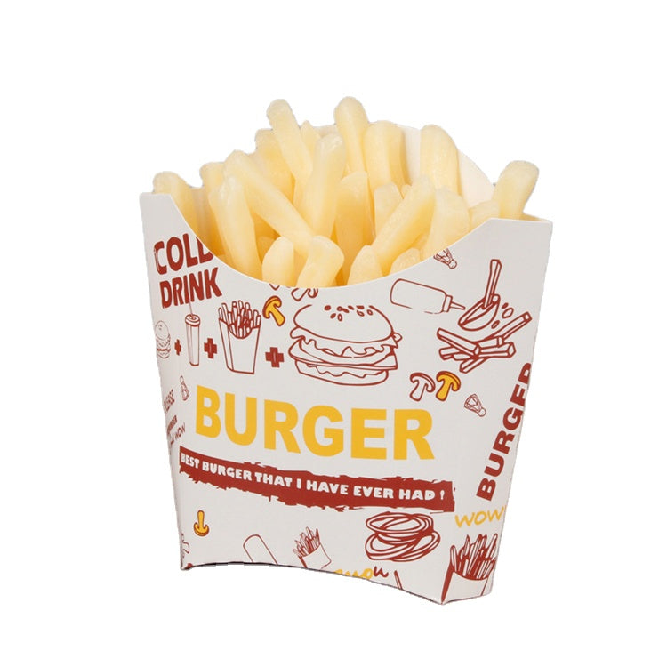 Custom Printing Kraft Paper Packaging Box For French Fries Sandwich Chicken Nuggets