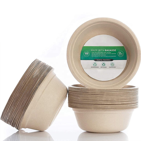 Custom Disposable Paper Pulp Container Lunch Bowls Heating Takeaway Lunch Bowls - Fastfoodpak