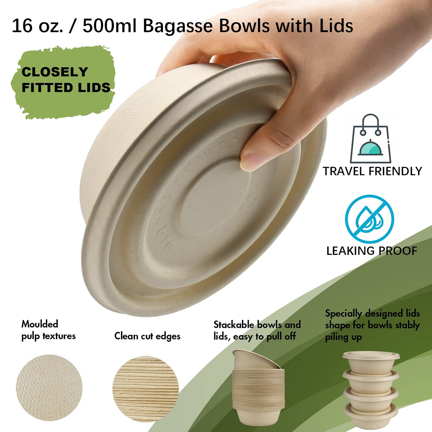 Eco Friendly Compostable Disposable Biodegradable Hamburger Take Away ...