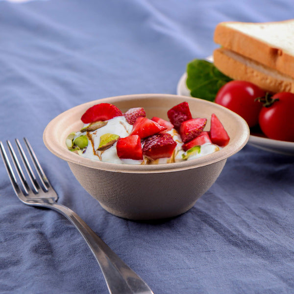 Eco Sugarcane Disposable Biodegradable Soup Container Kraft Salad Bowl Take Away Bagasse Bowl - Fastfoodpak