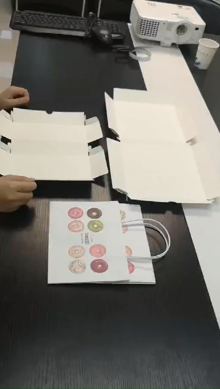 Sacs d'emballage en papier donut personnalisés avec votre propre logo 