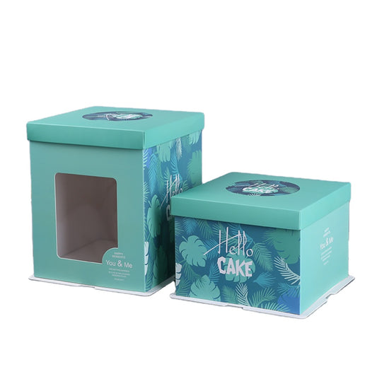 Paquete de caja de pastel de caja de embalaje de papel de embalaje biodegradable impreso personalizado