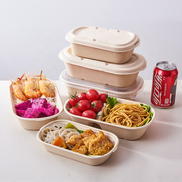 Wholesale Biodegradable Recycled Sugarcane Bagasse Lunch Box Food Container - Fastfoodpak