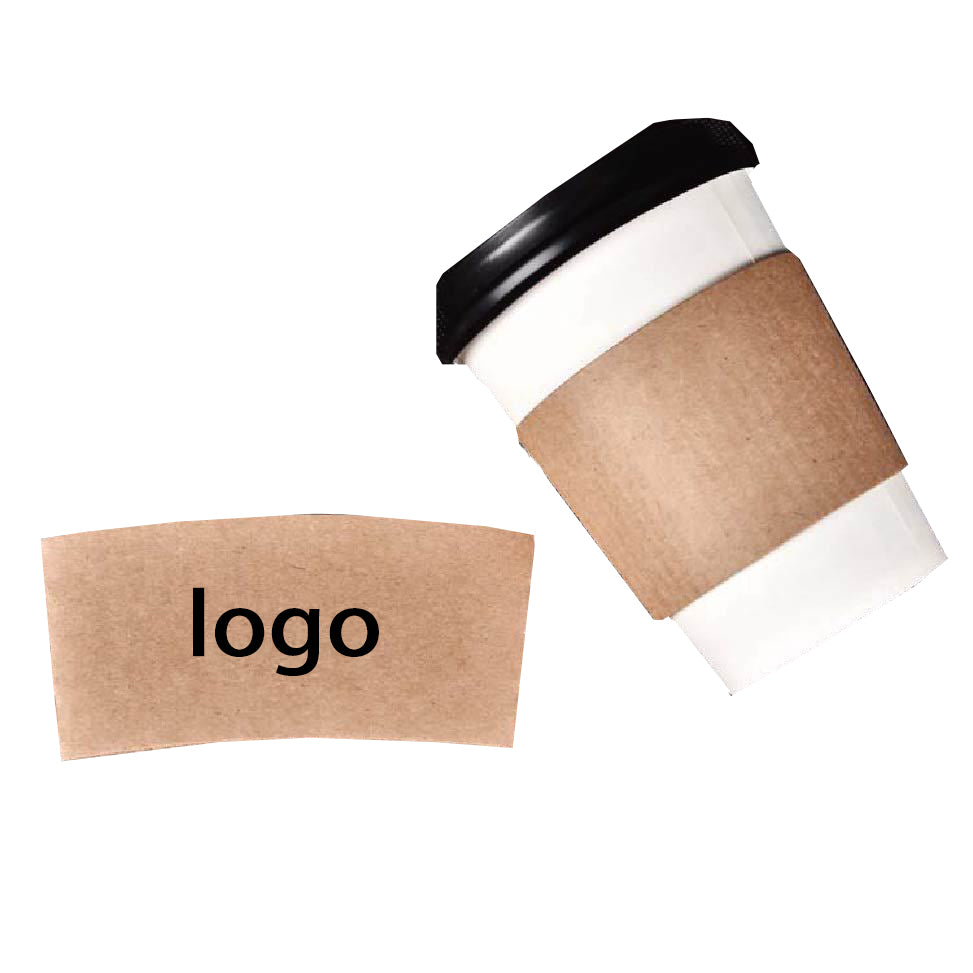 Manga de tazas de café de papel impresa con logotipo personalizado