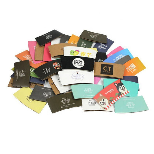 Custom Logo Printed Coffee Cup Disposable Paper Cup Sleeves - Fastfoodpak