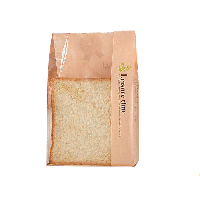 Sac de pain grillé fait sur commande de papier d'emballage imprimé qui respecte l'environnement avec le sac de papier d'emballage de sulfure de fenêtre en plastique clair