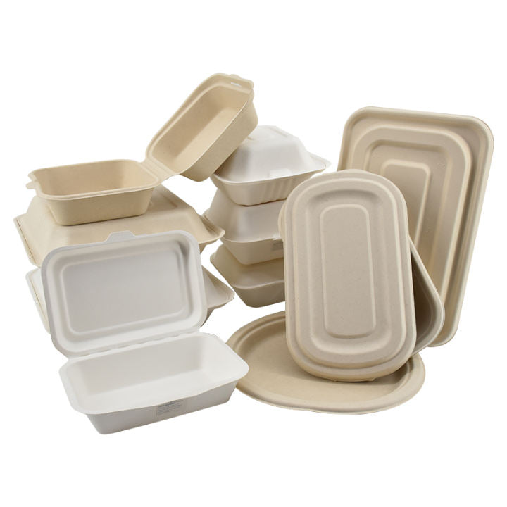 Biodegradable Disposable Sugarcane Paper Bagasse Cake Food Box Lunch Box