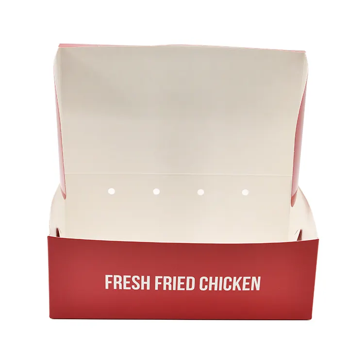 Caja de empaquetado del pollo de las patatas fritas para llevar del cartón del diseño del logotipo de encargo