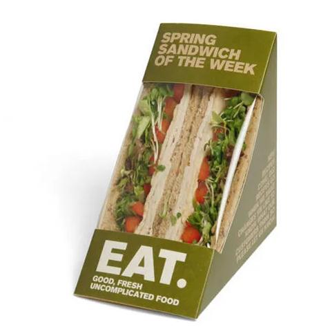 Caja de embalaje de alimentos de desayuno de sándwich personalizado con ventana