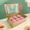 Custom wholesale luxury clear bakery cake macaron gift box custom printing bakery donuts take away paper box sweets bakery box