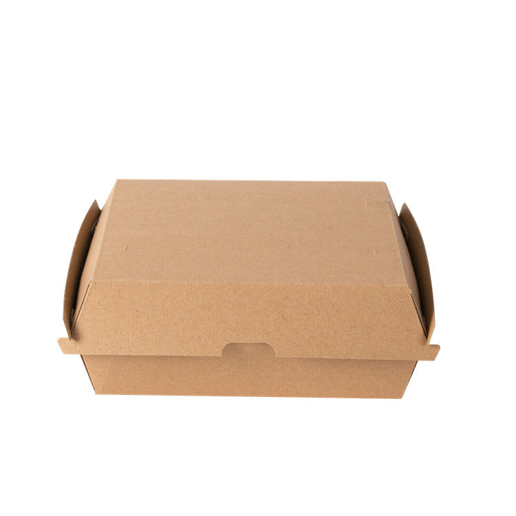 Recicle la comida de la caja de almuerzo de Kraft de la caja de almuerzo del papel de Kraft de Brown para llevar las cajas