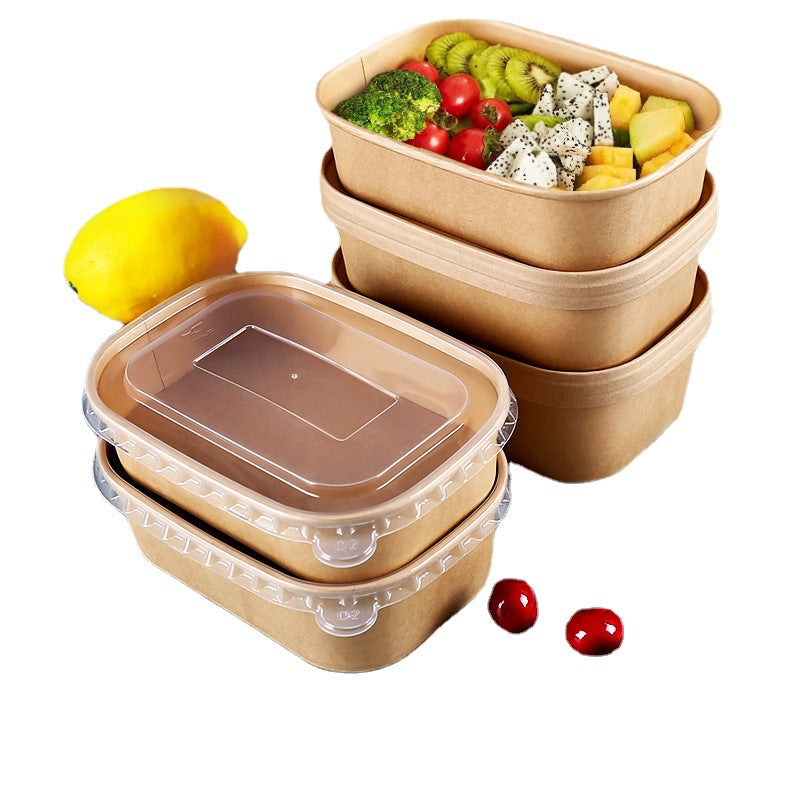 Takeaway Food Containers Lunch Box Disposable Paper Slalad Bowl - China  Kraft Food Container Kraft Paper Bowl, Kraft Paper Container Take Away Food  Container