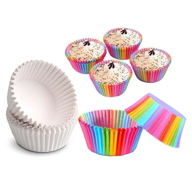 Custom Design 2oz Food Grade Bake Bakery Bread Cupcakes Greaseproof Foil Kraft Paper Muffin Cake Cups