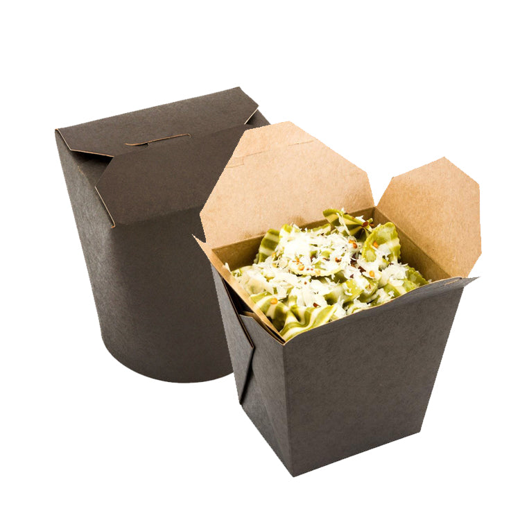 Custom Cardboard Food Packaging Pasta Kraft Paper Take Away Chinese Noodle Boxes