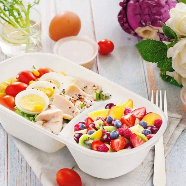 Bagasse Box Biodegradable Custom Food Takeout Containers - Fastfoodpak