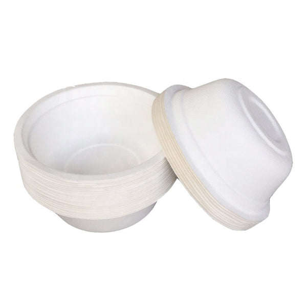 Custom Size Eco-friendly Biodegradable Salad Bowl White Hot Food Paper Bowls - Fastfoodpak