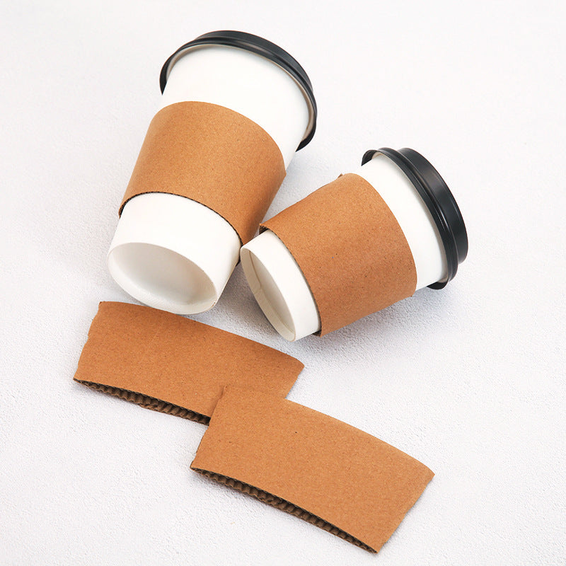 Disposable Customized Heat-resistant Ironing Cup Holder Coffee Paper Cup Sleeve