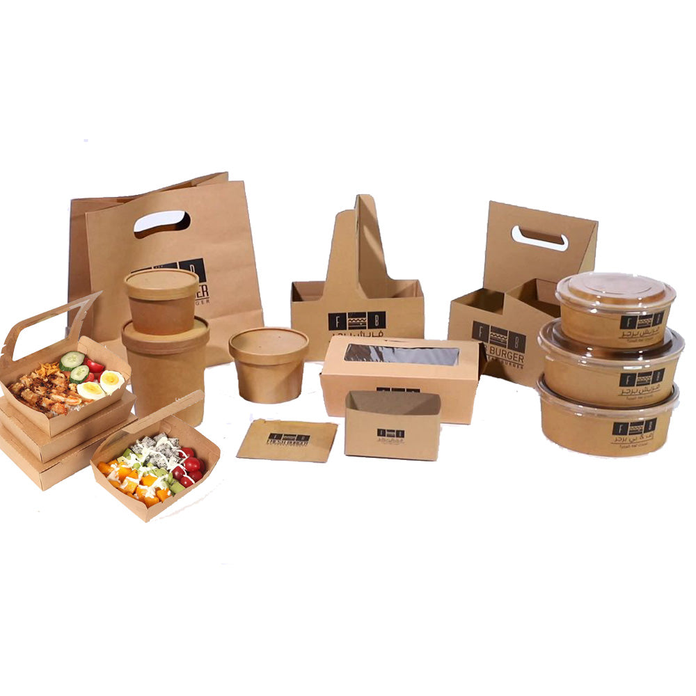 Wholesale Custom Disposable Takeaway Biodegradable Printed Paper Fast Food Packaging