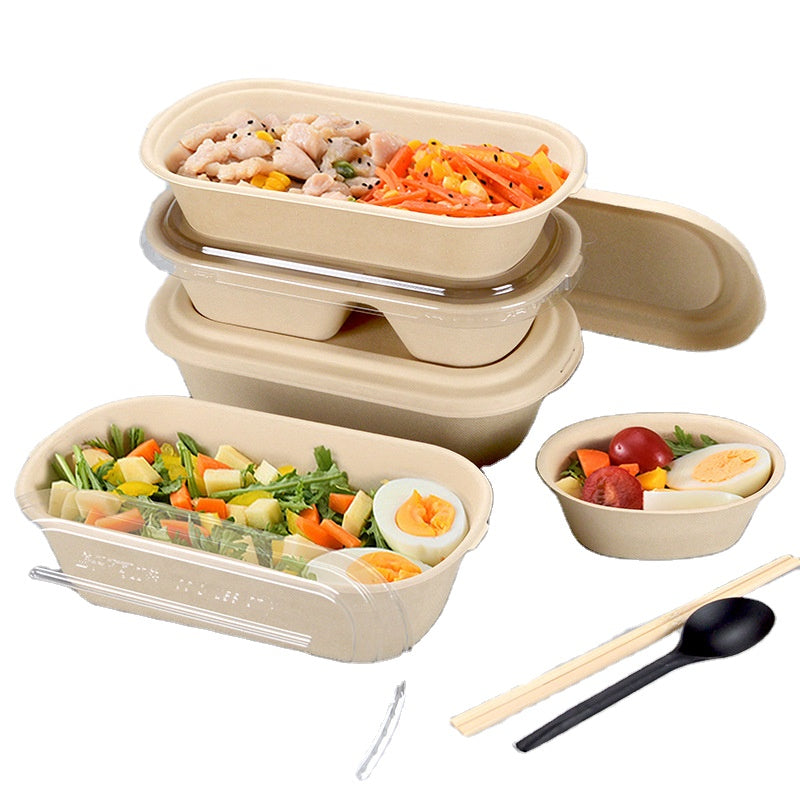 Biodegradable Pulp Paper Food Container Disposable Food Container Paper Box