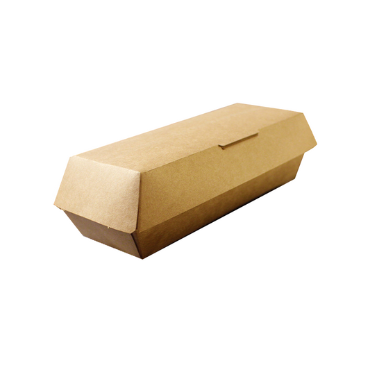 Custom Disposable Kraft Paper Packaging Fast Food Takeout To Go Hot dog Fried Food Box - Fastfoodpak