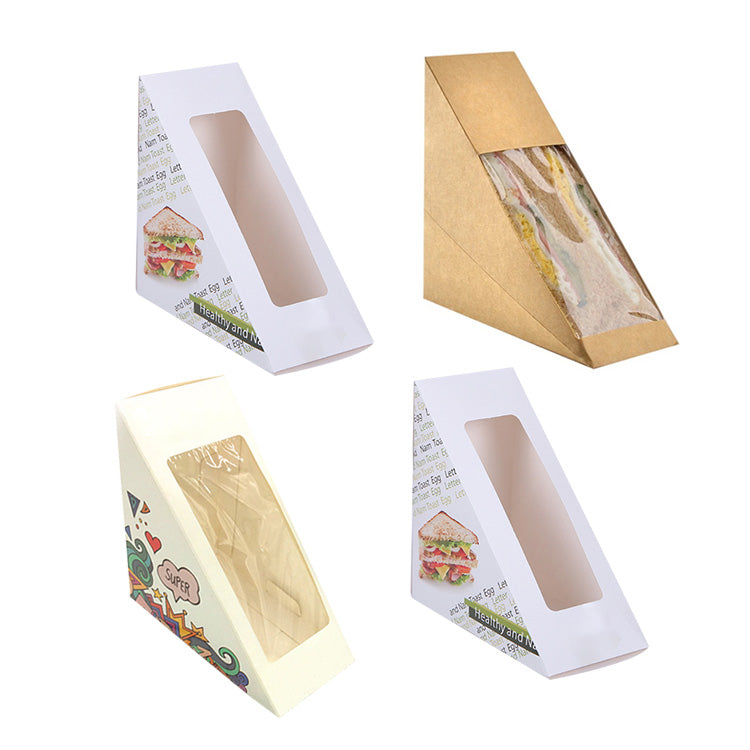 OEM Eco-friendly Customized Logo Printed Sandwich Wedges Packaging Box –  Fastfoodpak