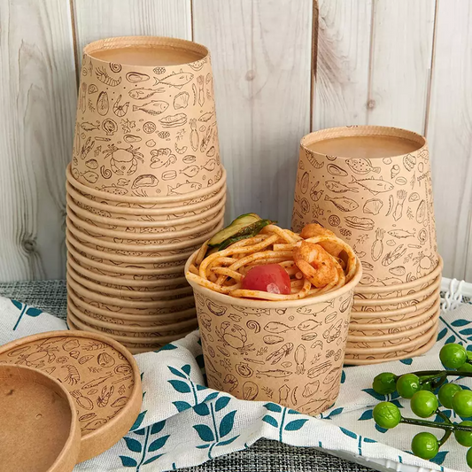 Wholesale Thick Kraft Paper Disposable Takeaway Bowls 20 Oz Ultra  Waterproof Paper Bowl From m.