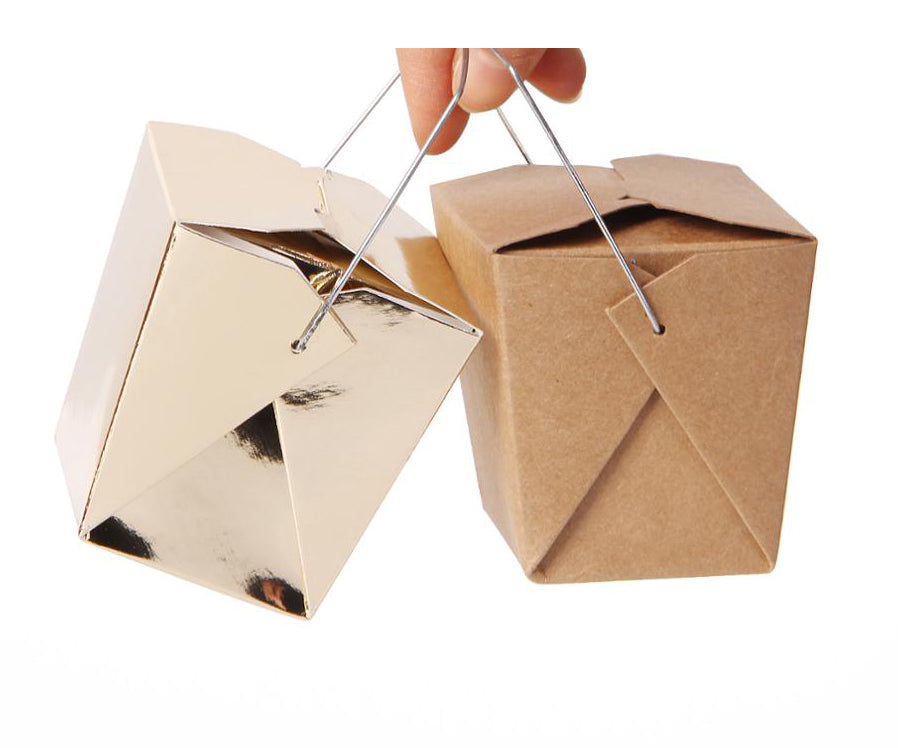 Biodegradable Food Kraft Paper Box Takeaway Disposable Paper Noodle Boxes