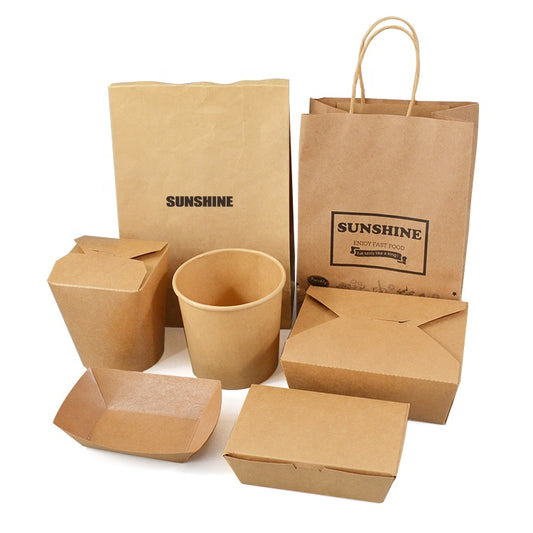 Disposable Food Container Waterproof Grease Proof Kraft Paper Soup Bow –  Fastfoodpak