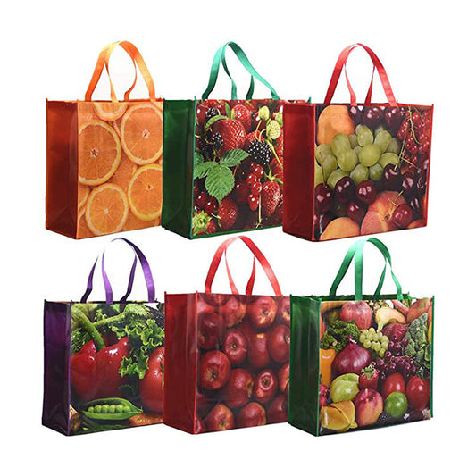 Vente en gros de sacs non tissés réutilisables imprimés écologiques personnalisés 