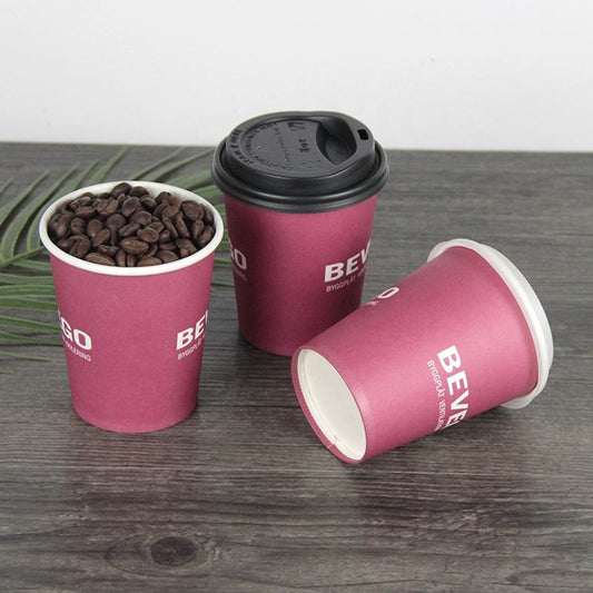 Vaso de papel desechable ecológico para café, bebida, té, con impresión de logotipo personalizado