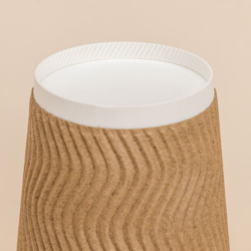 Custom Double Ripple Wall Paper Cups Corrugated Coffee Take Away Cups