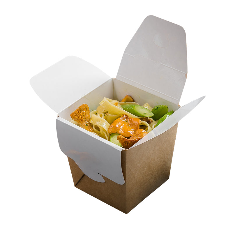 Custom Disposable Biodegradable Takeaway Cheap Chinese Food Kraft Paper Packaging Lunch Box