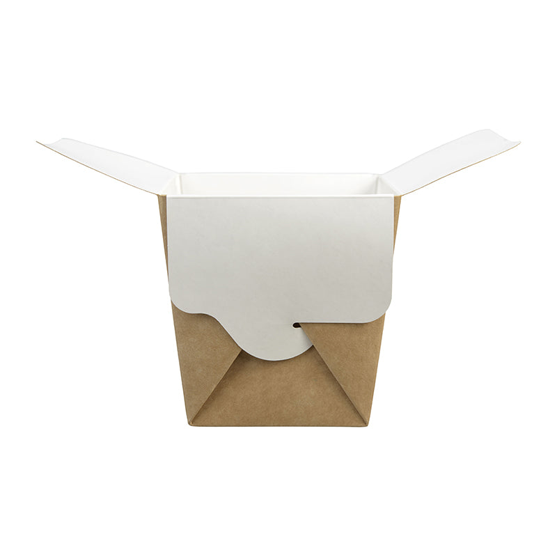 Boîte à lunch d'emballage en papier kraft alimentaire chinois bon marché à emporter biodégradable jetable personnalisé