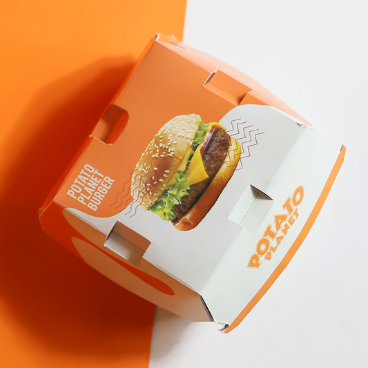 Boîte à hamburger en carton ondulé à emporter de restauration rapide écologique personnalisée